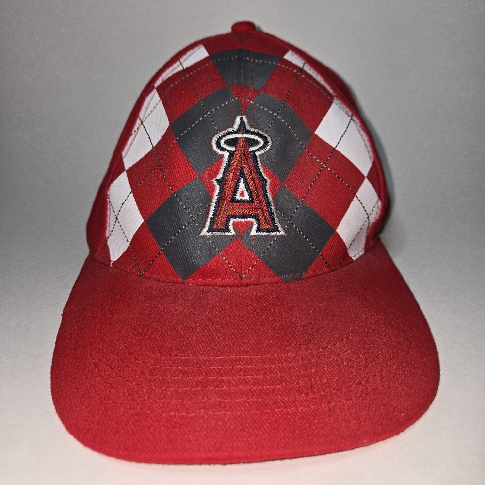 LA ANGELS of Anaheim Checkered Plaid Baseball Hat from AAA Automobile Club